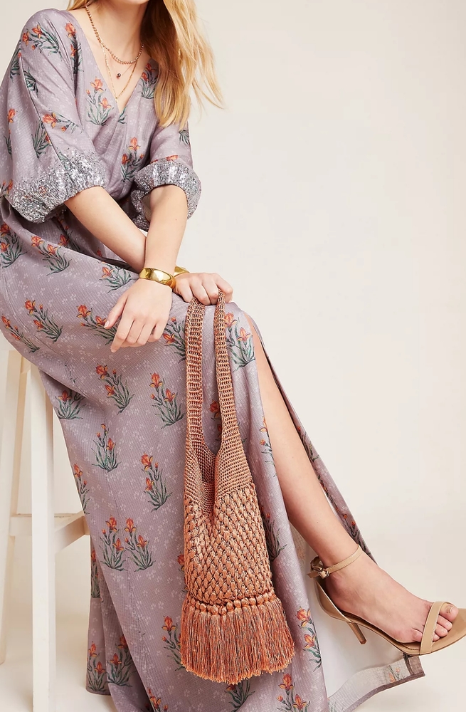 Sachin & Babi Isolde Sequin Maxi Dress Anthro New